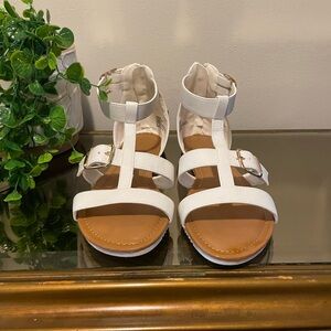 Hot Tomato White Gladiator Sandals 9M